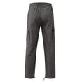 thumbnail image 2 of SWSMCLT Men's Bottom Closed Casual Cargo Pocket Carpenter Belt Cargo Pants Billowy Casual Pants Work Utility Pants Dark Grey Large, 2 of 4