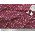 thumbnail image 3 of Soimoi Polyester Crepe Fabric Leaves & Aster Floral Printed Fabric 1 Yard 42 Inch Wide, 3 of 3