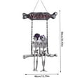 thumbnail image 3 of Life Size Halloween Skeleton Decor - Hanging Skeleton Couple Figurine with Realistic Bone Details Spooky Wedding Theme Decorations for Front Door, Porch, Living Room, Bedroom Halloween Party, 3 of 9