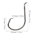 thumbnail image 4 of Anzuelo de Pesca ANGGREK Acero de Alto Carbono 1,9mm x 52,5mm x 30mm, 4 of 8