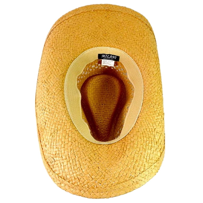 Straw Cowboy Hat for Men & Women, Sun Hat with Western  display picture 3