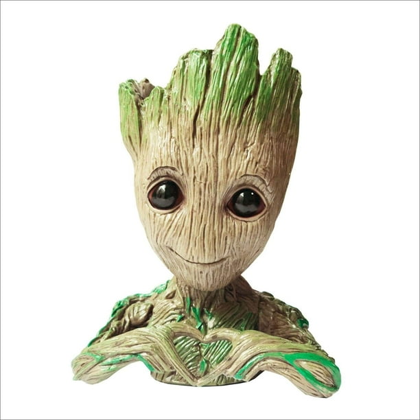 Flowerpot Treeman Heart Shaped Groot Succulent Planter Cute Green Plants Flower Pot With Hole Pen Holder Small Walmart Com