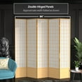 thumbnail image 6 of Red Lantern 7 ft. Tall Window Pane Shoji Screen - Natural - 5 Panels, 6 of 7