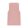 thumbnail image 4 of Womens Tank Tops, Womens Tank Top, Womens Solid Color Tank Top with Round Neck Faux Cotton and Linen Button Design and A Sense of Top with Round Neck Tank Tops, 4 of 4