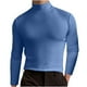 thumbnail image 2 of Blusa y camisas de cuello alto de manga larga para hombre, blusa informal de manga larga con cuello alto y elasticidad sólida para hombre., 2 of 5