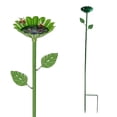 thumbnail image 2 of HomelyJoy Green Metal Flower Bird Feeder and Bee Watering Station, Decorative Garden Stake for Butterflies and Pollinators, Outdoor Patio Yard Art, 25 in, 2 of 7