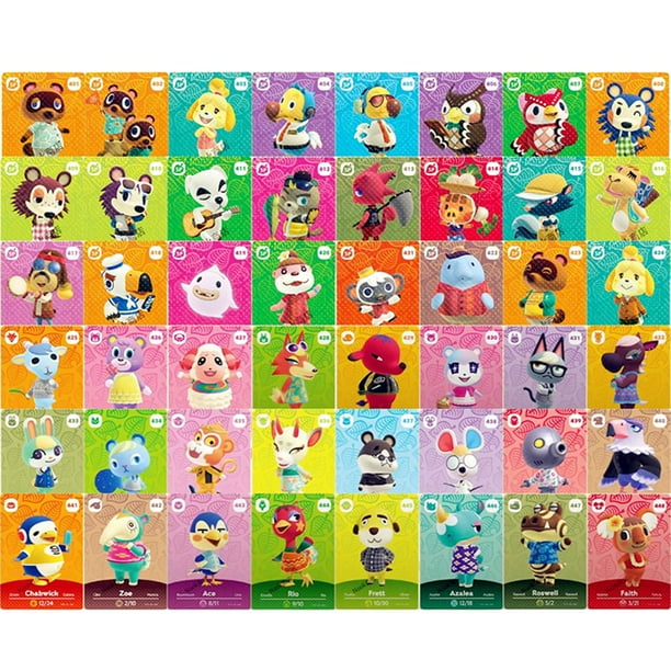 Tarjeta de bosque de animales Amiibo Game Card NFC Amiibo Fifth Collection Card Regalo para niños y adultos (48PCS)