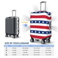 thumbnail image 6 of Lsque American Patriotic Stars And Stripes Printed Luggage Cover, Travel Luggage Protector,Scratch and Dirt Resistant, Fits 18-32 Inch Luggage - Large, 6 of 9