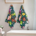 thumbnail image 3 of Easter Eggs Colorful Hand Towels 2 PCS, Grey Rabbit Kitchen Towel Ultra Soft and Highly Absorbent,Decorative Fingertip Face Towel for Bathroom Hotel, 28.3"x14.4", 3 of 4