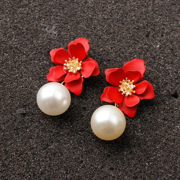 WREESH Elegant Boho Flower Stud Earrings For Women Girls Lover And Friends Flower Shaped Daisy Earrings