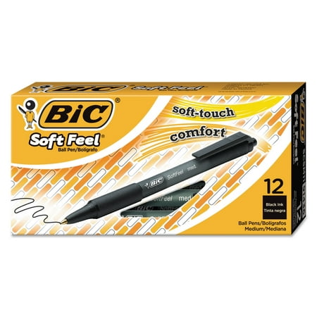 UPC 070330914360 product image for BIC Soft Feel Retractable Ball Pen  Medium  Black  1-Dozen | upcitemdb.com