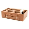 thumbnail image 4 of Leather Valet Box with Pen &amp; Watch Drawer - Tan Leather - 11W x 3H in., 4 of 5