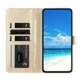 thumbnail image 4 of Designed for iPhone 16 Plus Case Wallet, Women Flip Folio Cover with Butterfly Embossed PU Leather Kickstand Credit Card Holder Slots Wrist Strap Phone Case for iPhone 16 Plus, Gold, 4 of 5