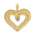 thumbnail image 4 of Real 14kt Yellow Gold Double Heart Diamond Pendant Mounting; for Adults and Teens; for Women and Men, 4 of 4