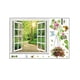 thumbnail image 4 of Pegatina de pared con diseño floral azul para decoración del hogar, ideal para restaurante. Cesta colgante, 4 of 7