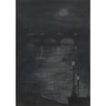 thumbnail image 3 of Katherine Sophie Dreier 14x18 Black Modern Framed Museum Art Print Titled - Moonlight on the Thames,&nbsp;London, 3 of 5
