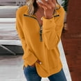 thumbnail image 2 of Dyegold Half Zip Hoodie Women Teen Girls Fashion Solid Color Blouse Girls Fashion Womens Sweaters Fall Outfits Oversized ​Halloween ​Fall Sweatshirts ​Holiday Gift Finder, 2 of 5