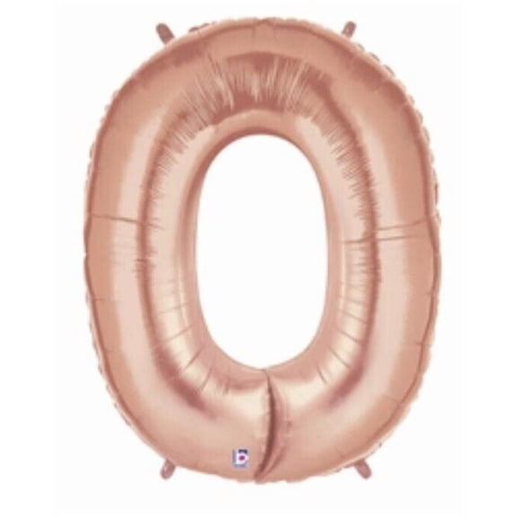 Rose Gold O Balloon Foil & Helium 26 X 35.5 in Birthday Decoration