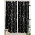 thumbnail image 5 of Sparrow Living Room Curtains 2 Panel, Spring Birds on The Branches Vintage Country Black Cafe Window Treatment, Extra Long Farmhouse Bedroom Bathroom Kitchen Curtains Drapes 104"x72", 5 of 6