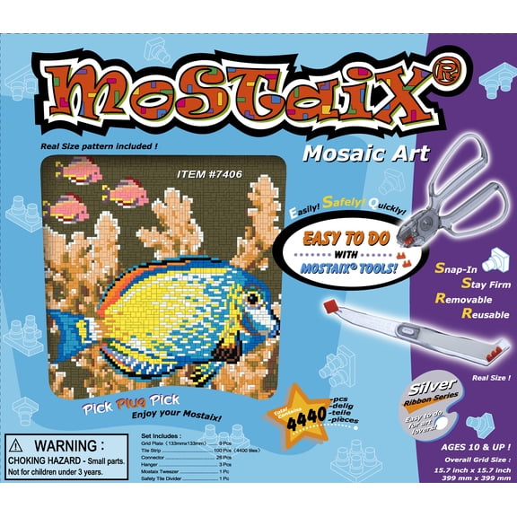 Mostaix® Silver Series Block Tile Puzzle - Fish (4400 Pieces)