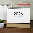 thumbnail image 2 of 2026 Business Office Desk Calendar Minimalist Style, Kraft Paper Desktop Ornament with Spiral Binding, Yearly Planner for Home & Office Organization (Large/Small Sizes), 2 of 6