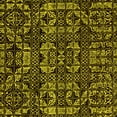 thumbnail image 1 of Ahgly Company Machine Washable Indoor Square Abstract Yellow Modern Area Rugs, 3' Square, 1 of 4