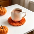 thumbnail image 6 of LNOGEUPG Halloween Woven Cotton Rope Jack O Lantern Trivet Mat, Skull Eye Big Grin Pumpkin Face Non-Slip Heat Resistant Pot Holder, Washable Spooky Themed Hot Dish Pad for Kitchen Dining Table, 6 of 6