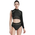 thumbnail image 3 of vastwit Costume de Danse pour Femmes Manches Longues Ballet Entraînement Gym Course Noir TG, 3 of 7