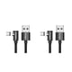 thumbnail image 4 of Sidaley Essager, Cable Micro USB para iPhone, Samsung, Android, teléfono móvil, Cable de carga rápida, Cable magnético, Cable USB negro 2m Tipo-C 2piezas, 4 of 5
