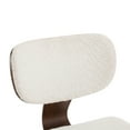 thumbnail image 2 of GDF Studio Luxurious White Boucle Fabric Dining Chairs with Bentwood Frames, Set of 2, Walnut Finish, 2 of 8
