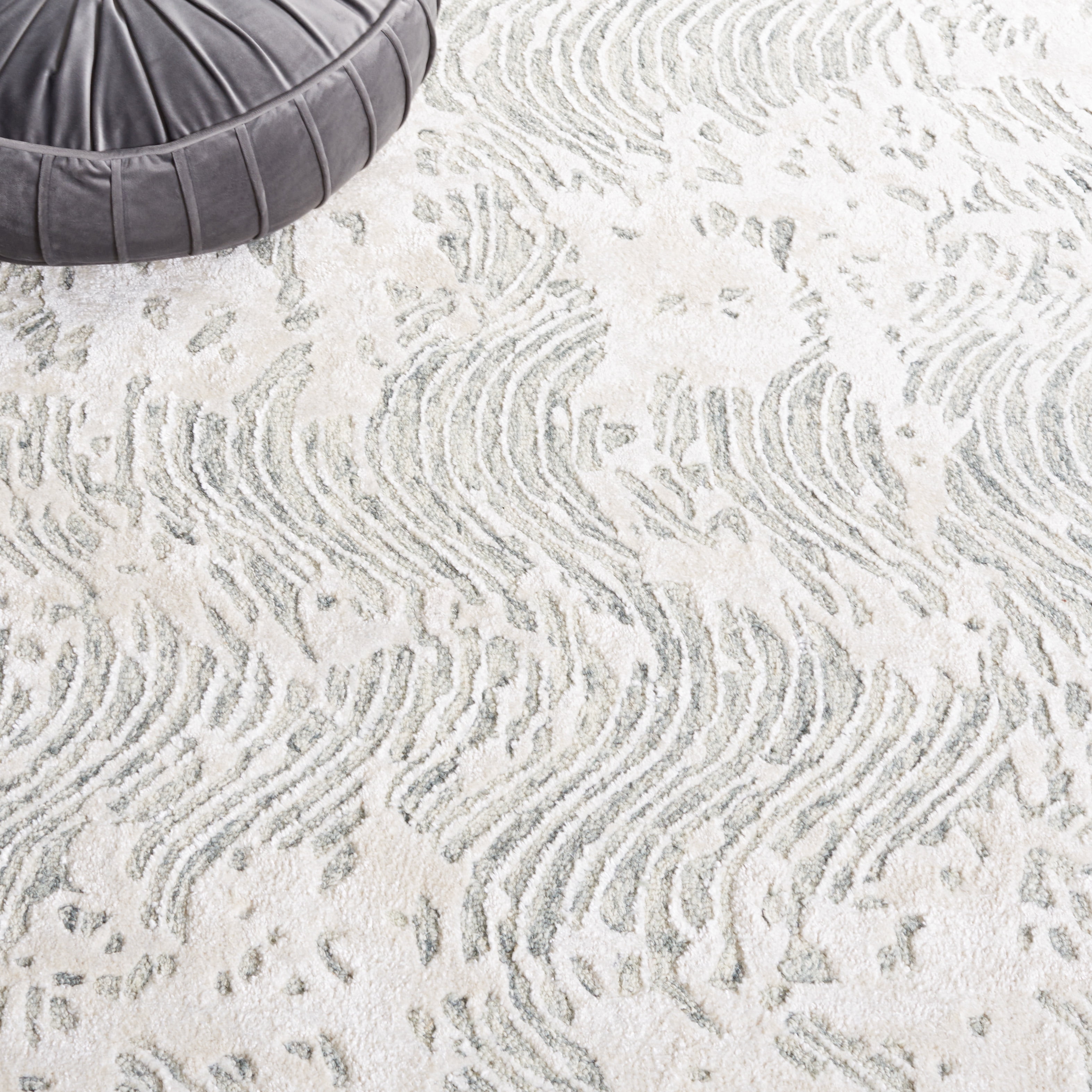SAFAVIEH Glamour Tashi Abstract Area Rug, Grey/Ivory, 8' x 10'