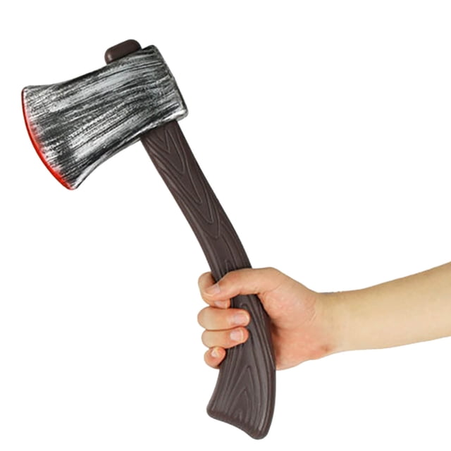 Xihbxyly Hacha de Halloween, Accesorio de Cosplay de Terror, Diseño de Guadaña Sangrienta, Material de Espuma Resistente, Accesorio de Terror para Espectáculos, Decoración de Fiestas, Tamaño de 15.7