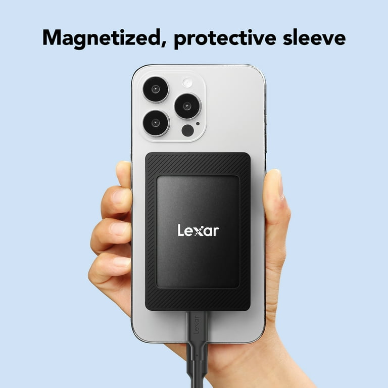 Lexar 1TB SL500 Portable SSD with Magnetic Set Compatible with