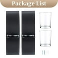 thumbnail image 3 of Sziqiqi Modern 2-Light Black Wall Sconces with Clear Glass Metallic Wall Mounted Candle for Decor, 3 of 8
