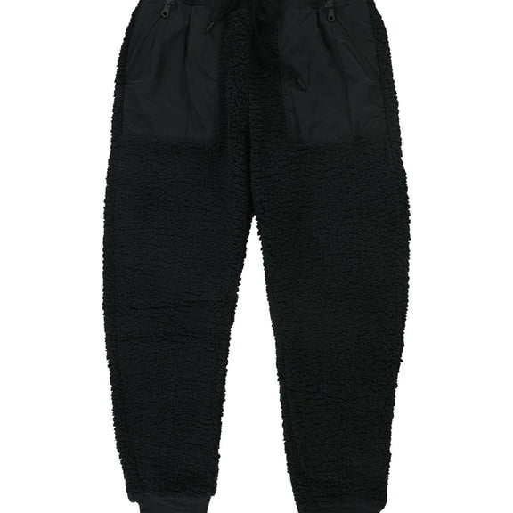 American Eagle Womens Zippered Pockets Relaxed Athletic Sweatpants, Black, Small