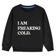 thumbnail image 5 of Elainilye Fashion Toddler Sweatshirt Middle Big Girls Boys Heart Print Long Sleeve Top Sweatshirt Sizes 2-10Y,Black, 5 of 5