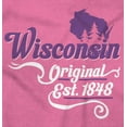 thumbnail image 2 of Wisconsin Cute State Shape Filagree Women's Graphic T Shirt Tees Brisco Brands S, 2 of 6
