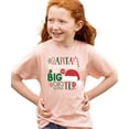 thumbnail image 3 of Olive Loves Apple Santa Promoted Me to Big Sister Christmas T-Shirt for Baby and Toddler Youth Girls Holiday Outfit Peach Shirt 18 Months, 3 of 5