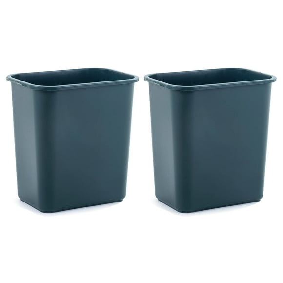 United Solutions ECOSolutions Corbeille à Papier en Matériaux Recyclés, 28 Qt - 2 Pack, Vert Chasseur 2 Unités