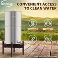 thumbnail image 2 of iSpring Wooden Stand for DGF2 Gravity-Fed Stainless Steel Countertop Water Filter System, Dark Wood, 2 of 5