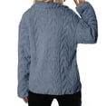 thumbnail image 5 of Women's Wool Coat Zipper Stand-Up Collar Pocket Coat, 5 of 9