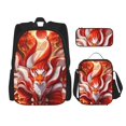 thumbnail image 1 of Balery Red Sun Flame Fox Mochila Escolar 3 en 1 para Niños - Mochila Resistente con Lonchera Térmica y Estuche - Mochila Escolar para Niños y Niñas, 1 of 7