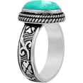 thumbnail image 6 of 5.85Cts Solitaire Genuine Natural Turquoise 925 Silver Plated Ring Size 11 For Women, Green Stone December Birthstone Ring Jewelry Gift For Women Mom Wife Girlfriend Sister, 6 of 6