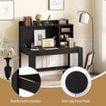 thumbnail image 5 of 42.5" Computer Desk with Hutch & Power Outlets, Study Desk Writing Desk for Home Office,Black, 5 of 9