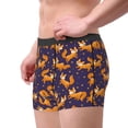 thumbnail image 2 of Sikiie Stars and Fox Cute Print Men's Boxer Briefs, Elastic Waistband Boxer Briefs Leggings-Small, 2 of 5