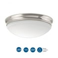 thumbnail image 3 of Progress Lighting, Etched Glass Collection, 1-Light Flush Mount, Brushed Nickel, Etched Glass, Material: Steel, 3 of 4