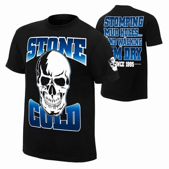 T-shirt homme noir "Stone Cold" Steve Austin Stomping Mudholes