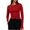 Red, variant on YODETEY Women’s Crew Neck Long Sleeve Fitted Crop Top, Stretch Everyday Basic Crewneck Tee,Size S-2XL