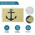 thumbnail image 6 of Anchor Coastal Placemats Set of 6, Nautical Navy Blue Beige Ocean Placemats for Dining Table, Place Mats for Kitchen Tabletop, Waterproof Wipeable Dining Table Mats Set, 6 of 9