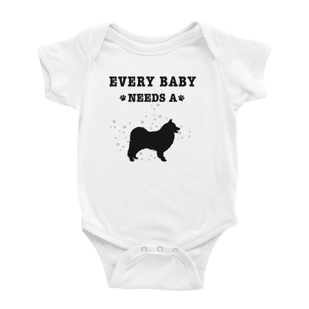 

Every Baby Needs A Swedish Lapphund Dog Funny Baby Bodysuit For Boy Girl 0-3 Months